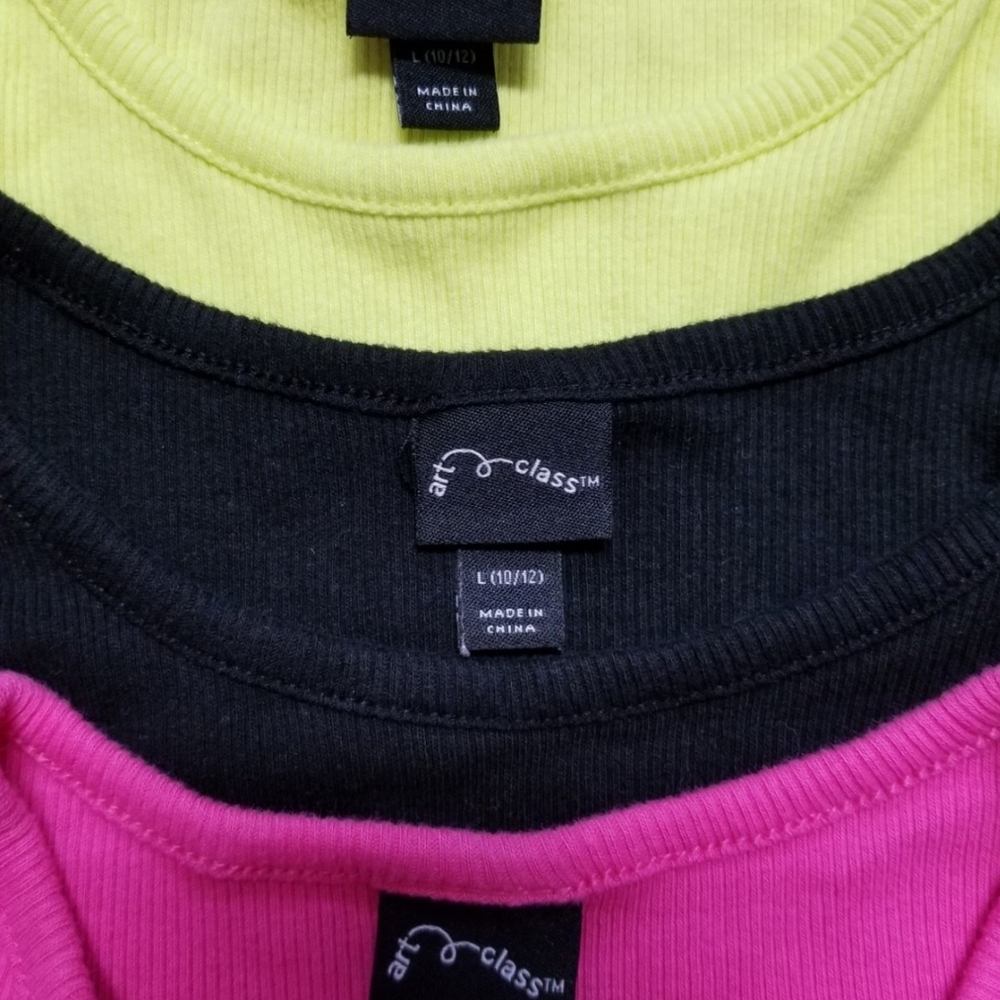 Art Class Long Sleeve Tees - Pink, Black, and Yellow - Picture 4 of 5